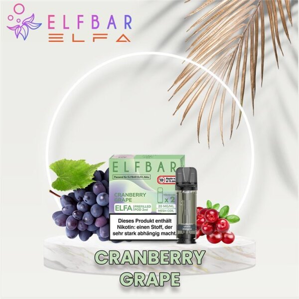 Elf Bar Elfa Pods - 2 Stück Cranberry Grape 20 mg/ml