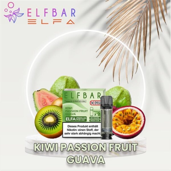 Elf Bar Elfa Pods - 2 Stück Kiwi Passionfruit Guava 20 mg/ml