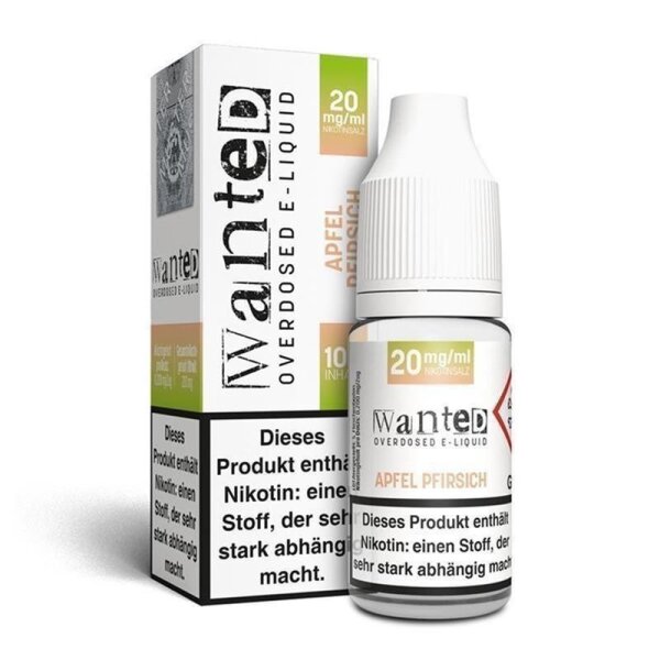 Wanted - Apfel Pfirsich Overdosed 10ml Nikotinsalzliquid (SB)