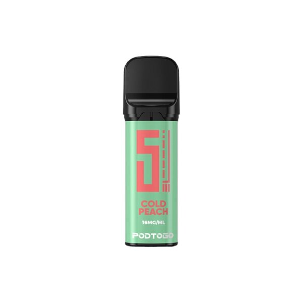 5 EL - Pod2Go White Line Prefilled Pod Cold Peach 16 mg/ml
