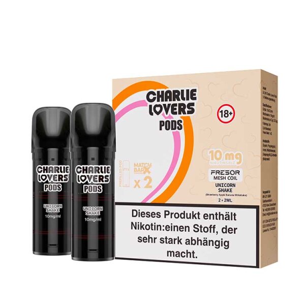 Charlie Lovers Pods ( 2 Stück pro Packung ) Unicorn Shake 10 mg/ml