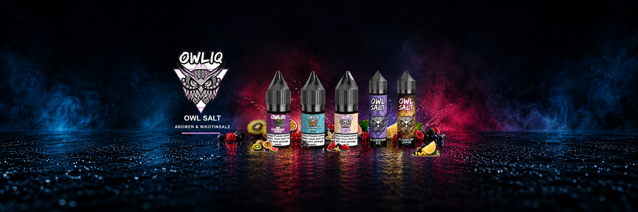 OWL Salt Aromen und OWLIQ Nikotinsalz-Liquids